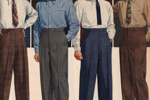 1944 Mens Dress Trousers Pants Sears Cut